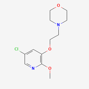 molecular formula C12H17ClN2O3 B3060152 5-Chloro-2-methoxy-3-(2-morpholinoethoxy)pyridine CAS No. 1820741-68-1