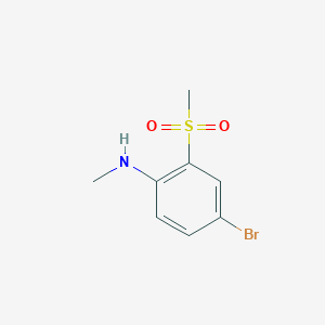 molecular formula C8H10BrNO2S B3060163 4-BROMO-2-METHANESULFONYL-N-METHYLANILINE CAS No. 1845690-63-2