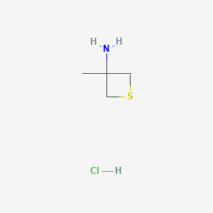 molecular formula C4H10ClNS B3060168 3-Methylthietan-3-amine hydrochloride CAS No. 1860028-19-8