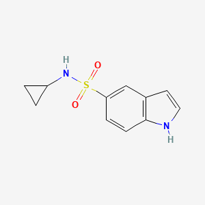 molecular formula C11H12N2O2S B3060169 N-Cyclopropyl-1H-indole-5-sulfonamide CAS No. 1860028-27-8