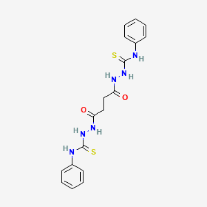 molecular formula C18H20N6O2S2 B3060170 N-(((Phenylamino)thioxomethyl)amino)-N'-(((phenylamino)thioxomethyl)amino)butane-1,4-diamide CAS No. 18670-38-7