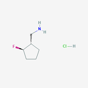 molecular formula C6H13ClFN B3060191 trans-(2-Fluorocyclopentyl)methanamine hcl CAS No. 1951441-85-2