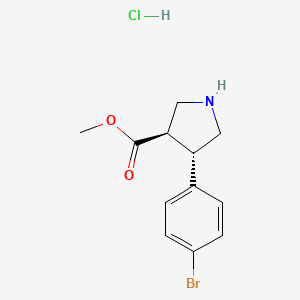 trans-Methyl 4-(4-bromophenyl)pyrrolidine-3-carboxylate hcl