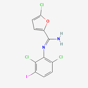 (E)-5-Chloro-N'-(2,6-dichloro-3-iodophenyl)furan-2-carboximidamide
