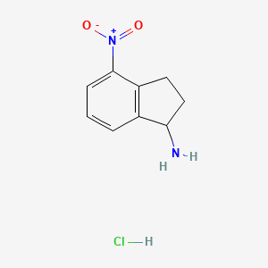 4-Nitro-2,3-dihydro-1H-inden-1-amine hydrochloride