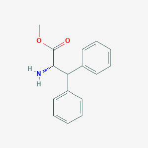 molecular formula C16H17NO2 B3060208 L-Phenylalanine, beta-phenyl-, methyl ester CAS No. 196395-12-7
