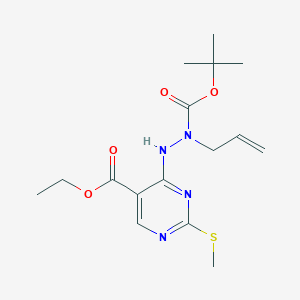 Ethyl 4-(2-allyl-2-(tert-butoxycarbonyl)hydrazinyl)-2-(methylthio)pyrimidine-5-carboxylate