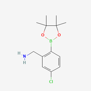 4-Chloro-2-(aminomethyl)phenylboronic acid, pinacol ester
