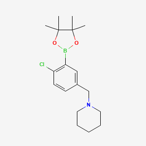 2-Chloro-5-(piperidinomethyl)phenylboronic acid, pinacol ester