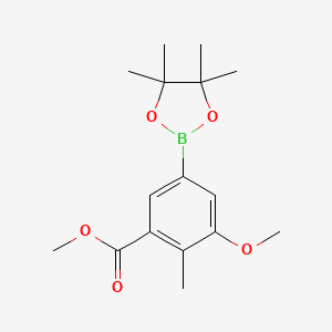 Methyl 3-methoxy-2-methyl-5-(4,4,5,5-tetramethyl-1,3,2-dioxaborolan-2-yl)benzoate