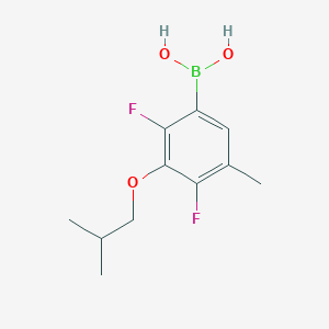 molecular formula C11H15BF2O3 B3060282 2,4-Difluoro-5-methyl-3-(2-methylpropoxy)phenylboronic acid CAS No. 2096339-91-0