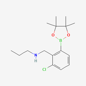 3-Chloro-3-(N-propylaminomethyl)phenylboronic acid, pinacol ester