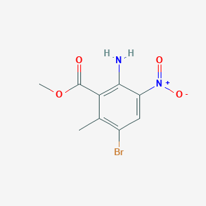 molecular formula C9H9BrN2O4 B3060344 methyl 2-amino-5-bromo-6-methyl-3-nitrobenzoate CAS No. 258508-84-8