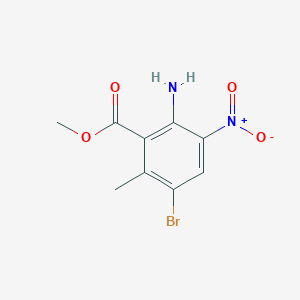 Benzoic acid, 2-amino-5-bromo-6-methyl-3-nitro-, methyl ester