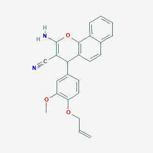 molecular formula C24H20N2O3 B306035 2-amino-4-[3-methoxy-4-(prop-2-en-1-yloxy)phenyl]-4H-benzo[h]chromene-3-carbonitrile 