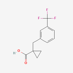 molecular formula C12H11F3O2 B3060359 1-[3-(Trifluoromethyl)benzyl]cyclopropane-carboxylic acid CAS No. 29765-44-4