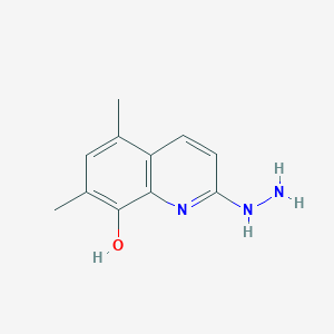 2-Hydrazinyl-5,7-dimethylquinolin-8-ol