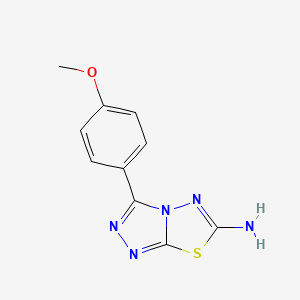 molecular formula C10H9N5OS B3060381 3-(4-Methoxyphenyl)-[1,2,4]triazolo[3,4-b][1,3,4]thiadiazol-6-amine CAS No. 3176-54-3