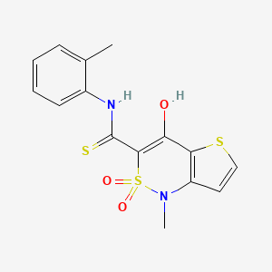 4-hydroxy-1-methyl-N-(2-methylphenyl)-2,2-dioxo-1,2-dihydro-2lambda~6~-thieno[3,2-c][1,2]thiazine-3-carbothioamide