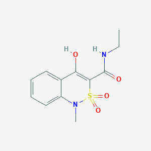 molecular formula C12H14N2O4S B3060385 N-ethyl-4-hydroxy-1-methyl-2,2-dioxo-1,2-dihydro-2lambda~6~,1-benzothiazine-3-carboxamide CAS No. 320423-86-7
