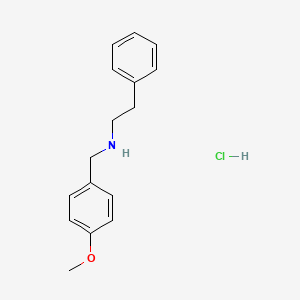 molecular formula C16H20ClNO B3060389 N-(4-Methoxybenzyl)-2-phenylethanamine hydrochloride CAS No. 3241-01-8