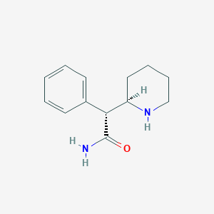 molecular formula C13H18N2O B030604 (2R)-2-Phenyl-2-[(2R)-piperidin-2-yl]acetamide CAS No. 50288-62-5
