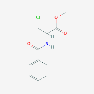 molecular formula C11H12ClNO3 B3060400 Methyl 2-benzamido-3-chloropropanoate CAS No. 33646-32-1