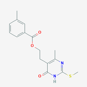 2-[4-Methyl-2-(methylsulfanyl)-6-oxo-1,6-dihydro-5-pyrimidinyl]ethyl 3-methylbenzenecarboxylate