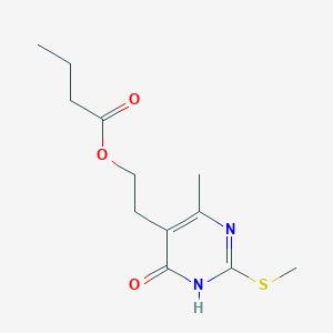 2-[4-Methyl-2-(methylsulfanyl)-6-oxo-1,6-dihydro-5-pyrimidinyl]ethyl butyrate