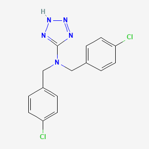molecular formula C15H13Cl2N5 B3060409 N,N-Bis(4-chlorobenzyl)-1H-1,2,3,4-tetraazol-5-amine CAS No. 338777-69-8