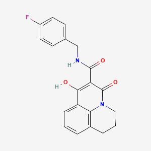 molecular formula C20H17FN2O3 B3060416 N-(4-fluorobenzyl)-7-hydroxy-5-oxo-2,3-dihydro-1H,5H-pyrido[3,2,1-ij]quinoline-6-carboxamide CAS No. 341967-77-9