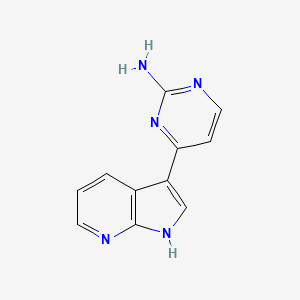 molecular formula C11H9N5 B3060417 4-(1H-Pyrrolo[2,3-B]pyridin-3-YL)pyrimidin-2-amine CAS No. 341998-55-8