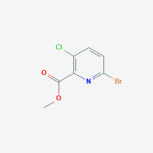 molecular formula C7H5BrClNO2 B3060421 Methyl 6-bromo-3-chloropicolinate CAS No. 350602-14-1