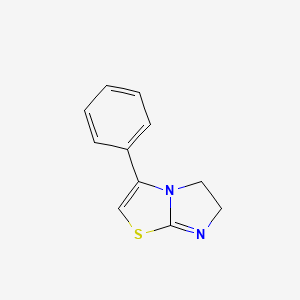 molecular formula C11H10N2S B3060433 Imidazo(2,1-b)thiazole, 5,6-dihydro-3-phenyl- CAS No. 36065-41-5