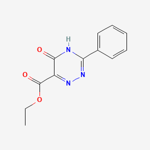 molecular formula C12H11N3O3 B3060437 Ethyl 5-hydroxy-3-phenyl-1,2,4-triazine-6-carboxylate CAS No. 36286-76-7