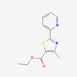 molecular formula C12H12N2O2S B3060450 Ethyl 4-methyl-2-(pyridin-2-yl)thiazole-5-carboxylate CAS No. 383146-88-1