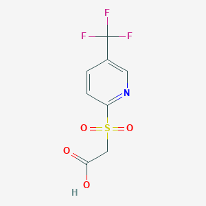 molecular formula C8H6F3NO4S B3060459 2-[5-(trifluoromethyl)pyridin-2-yl]sulfonylacetic Acid CAS No. 400084-46-0
