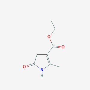 molecular formula C8H11NO3 B3060467 Ethyl 5-methyl-2-oxo-1,3-dihydropyrrole-4-carboxylate CAS No. 4189-20-2