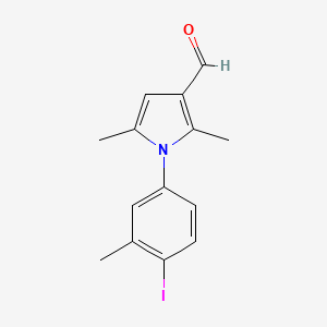 molecular formula C14H14INO B3060472 1-(4-碘-3-甲基苯基)-2,5-二甲基-1H-吡咯-3-甲醛 CAS No. 423750-08-7