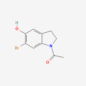 molecular formula C10H10BrNO2 B3060477 1-(6-bromo-5-hydroxyindolin-1-yl)ethanone CAS No. 42443-15-2