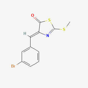 molecular formula C11H8BrNOS2 B3060484 (Z)-4-(3-Bromobenzylidene)-2-(methylthio)thiazol-5(4H)-one CAS No. 430458-93-8