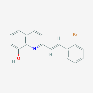 molecular formula C17H12BrNO B3060485 2-[(E)-2-(2-溴苯基)乙烯基]喹啉-8-醇 CAS No. 430460-55-2