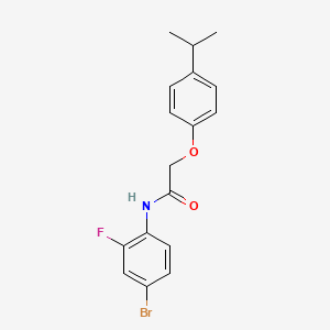 molecular formula C17H17BrFNO2 B3060492 N-(4-bromo-2-fluorophenyl)-2-(4-isopropylphenoxy)acetamide CAS No. 432526-49-3