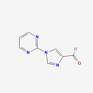 molecular formula C8H6N4O B3060493 1-(Pyrimidin-2-yl)-1h-imidazole-4-carbaldehyde CAS No. 433921-37-0
