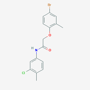 2-(4-bromo-2-methylphenoxy)-N-(3-chloro-4-methylphenyl)acetamide