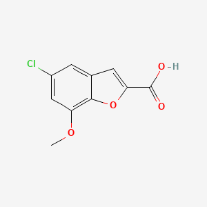 molecular formula C10H7ClO4 B3060502 5-Chloro-7-methoxy-1-benzofuran-2-carboxylic acid CAS No. 460044-74-0