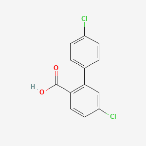 molecular formula C13H8Cl2O2 B3060511 4-Chloro-2-(4-chlorophenyl)benzoic acid CAS No. 474520-29-1