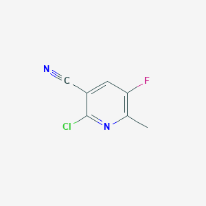 molecular formula C7H4ClFN2 B3060512 2-Chloro-5-fluoro-6-methylnicotinonitrile CAS No. 474826-15-8