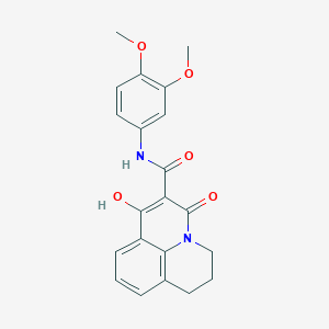N-(3,4-dimethoxyphenyl)-7-hydroxy-5-oxo-2,3-dihydro-1H,5H-pyrido[3,2,1-ij]quinoline-6-carboxamide