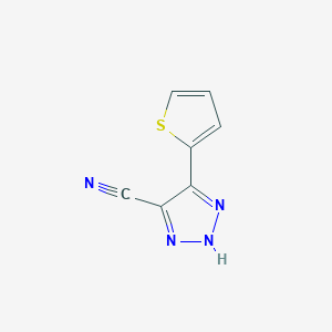 molecular formula C7H4N4S B3060539 5-thiophen-2-yl-2H-triazole-4-carbonitrile CAS No. 50710-07-1